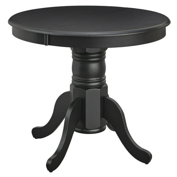 TMS Hermitage 40" Round Indoor Dining Table, Black