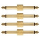 thumbnail image 3 of 4 acopladores de pedal rectos de 6,35 mm con doble cabezal para efectos de guitarra (dorado), 3 of 7