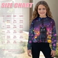 thumbnail image 7 of Xoenoiee Galaxy Cat Daisy Print Girls Half Zip Hoodies Fleece Pullover Long Sleeve Sweatshirts Kids Fashion Casual Outfits Fall Winter Clothes, 13-14 Years, 7 of 7