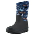 thumbnail image 6 of HISEA Kids Rain Boots, Waterproof Insulated Rubber Neoprene Boots, Bule Shark, Size 4, 6 of 9