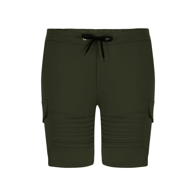 Birdeem Mens Shorts Mens Solid Color Casual Streak Pockets Drawstring Sweat Running Fitness Shorts