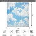 thumbnail image 5 of Blue Sky White Cloud Shower Curtain Natural Landscape Scenery Waterproof Fabric 72x72 Inch Polyester Bathroom Bathtub Decoration 12 Pack Plastic Hooks, 5 of 6
