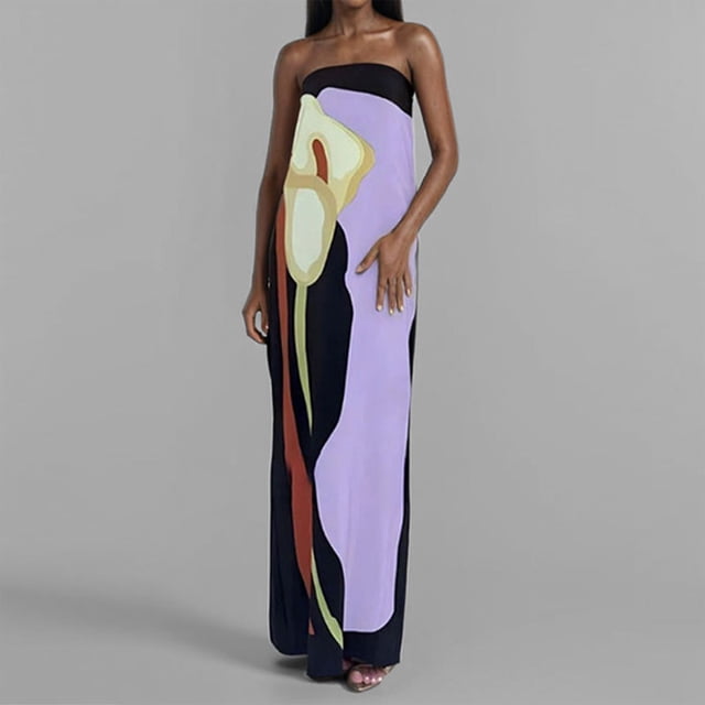 FcBaudy Robe Sans Manches à Col Rond, Robes d'Été pour Femmes, Robes de Mode pour Femmes, Robe de Nuit à Bretelles avec Dentelle