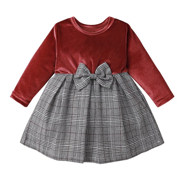 Ziyixin Ziyixin Kids Baby Girl S Causal Long Sleeved Velvet Dress Plaid Stitching Bowknot Round Neck Children Princess Dress Walmart Com Walmart Com Ziyixin Ziyixin Kids Baby Girl S Causal Long Sleeved Velvet Dress Plaid Stitching Bowknot Round Neck Children Princess Dress Walmart Com Walmart Com