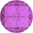 thumbnail image 1 of Ahgly Company Indoor Round Oriental Purple Traditional Area Rugs, 6' Round, 1 of 4