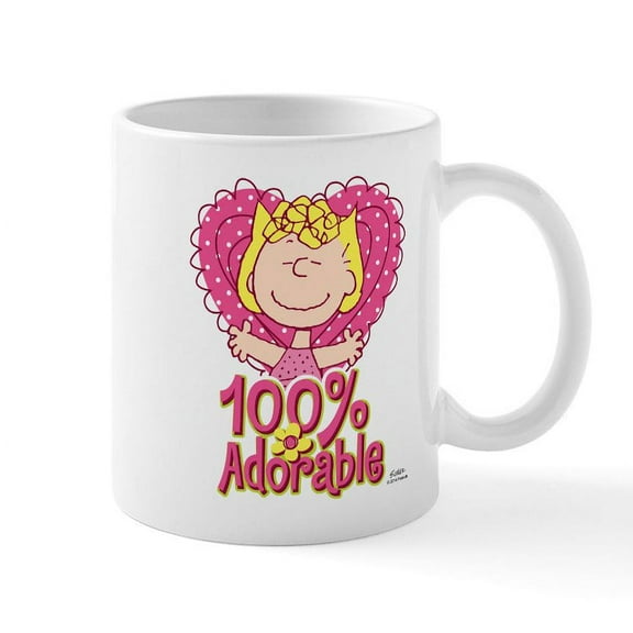 CafePress - Sally 100% Adorable Mugs - 11 oz Ceramic Mug - Novelty Coffee Tea Cup