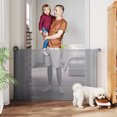 thumbnail image 2 of PawHut Retractable Dog Gate, Extends to 55" Wide, Mesh Pet Gate, 2 of 10