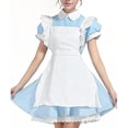 thumbnail image 1 of Disfraz de Alicia en el país de las Maravillas, disfraz de sirvienta, vestido de cuento de hadas con tocados, conjunto de regalos, 1 of 3