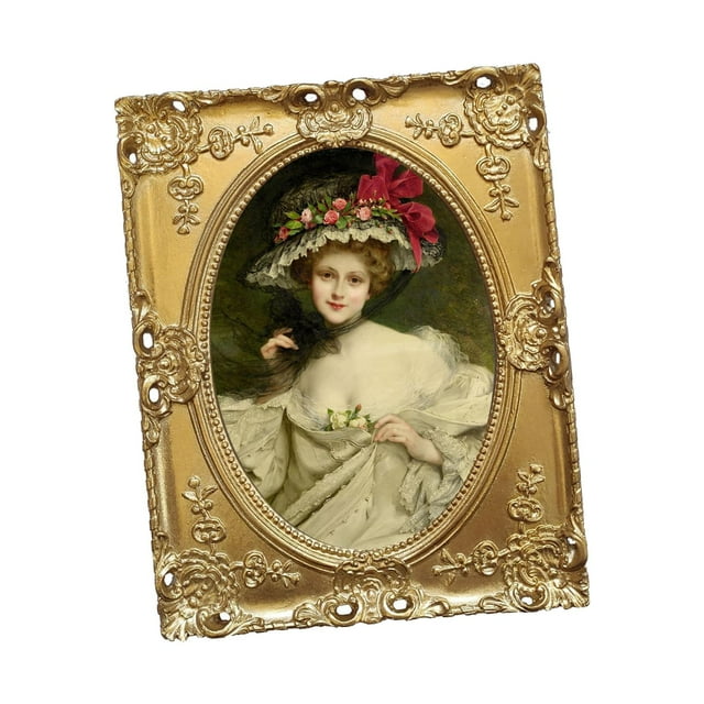 Rongfmy Cadre Photo Sculpté Floral Antique pour Décorations de Mariage