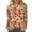 Orange, variant on Raeneomay 3/4 Length Sleeve Womens Tops Womens Shirts 3/4 Sleeve Crewneck Cute Tops Halloween Thanksgiving Funny Ghost Print Trendy Tops Three Quarter Length T Shirt