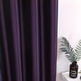 thumbnail image 4 of GYROHOME Faux Silk Fully Lined Solid Color Blackout Curtains, Set of 2, 52" x 108", Purple, 4 of 5