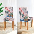 thumbnail image 3 of Yayeee 4 Pack Dining Chair Covers Stretch Parson Chairs Slipcovers Seat Protector, Flowers and Leaves, 3 of 6