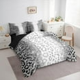 thumbnail image 3 of jejeloiu Cheetah Print 7-Piece Twin Bedding Sets,Leopard Pattern Bedding Comforter Set,Gray Bling Print Sheet Sets For Teens Kids,Breathable Home Decor Reversible, 3 of 8