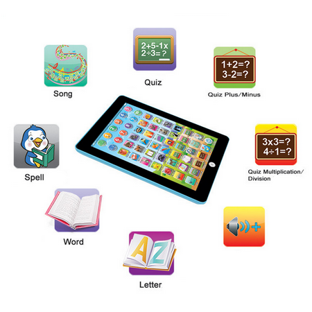 Kids Unisex Battery Educational Tablet, Blue