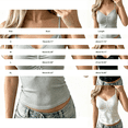 thumbnail image 3 of YWMJI Padded Lace Double Lined Tank Tops for Women Slim Fitted Sleeveless Spaghetti Strap V Neck Camisoles Cute Flattering Going Out Double Layer Crop Tops Fitness Basic Cami Shirt White S, 3 of 5