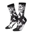 thumbnail image 1 of Fotbe Floral Cow Silhouette Calcetas Largas con Estampado para Hombre y Mujer – Calcetas de Compresión Transpirables y Elásticas, Viajar y Uso Diario Talla 5-11, 1 of 6