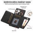 thumbnail image 5 of Wallet Case for Samsung Galaxy S23 Ultra, Detachable Crossbody Case Ring Wallet with Card Holder Lens Protective Film, Folio PU Leather Phone Cover Strap Lanyard for Galaxy S23 Ultra Case, Black, 5 of 8