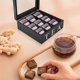 thumbnail image 5 of Wooden 9 Grids Tea Box Tea Bags Container Storage Box Square Gift Box Case parent Top Lid Jewel, 5 of 5