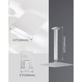 thumbnail image 3 of Wowow 8-Spray 10 in. Dual Shower Head and Handheld Shower Head Wall Mounted Rain Shower with 1.8-GPM in Brushed Nickel, 3 of 6