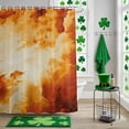 thumbnail image 5 of Shower Curtain, Watercolor Gradient Orange Clouds Waterproof Shower Curtain Set with Hooks for Bathroom Showers,Stalls and Bathtubs,72x72In Abstract Ombre Art, 5 of 9