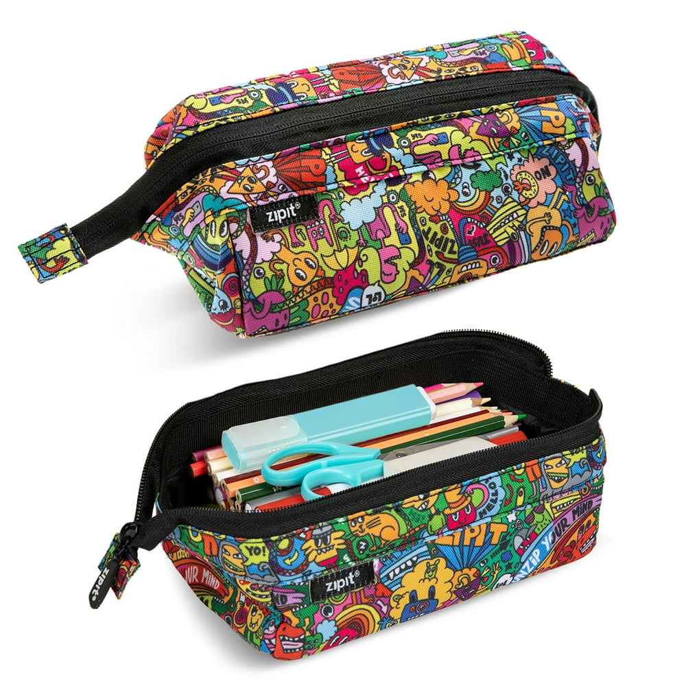 ZIPIT Lenny Pencil Case for Adults and Teens, Large Capacity Pouch