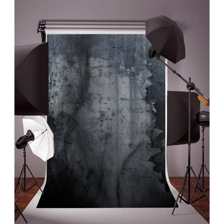 Image of HelloDecor 5x7ft Photography Background Decayed Concrete Wall Dark Grey Abstract Vintage Backdrops Art Portrait Shooting For Video Photo Studio Props