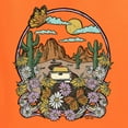 thumbnail image 6 of Wild Bobby Trendy Landscape With Daisies Cactus Monarch Butterfly Nature Lover Unisex Crewneck Sweatshirt, Orange, Medium, 6 of 6