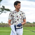 thumbnail image 3 of Balery Dinosaur on Excavator2 Camisa Polo de Hombre con Estampado, de Manga Corta y Tejido Medio, Camisa Tipo Golf Polo-XX-Large, 3 of 6