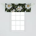 thumbnail image 2 of Daisy Window Valance, Realist Chamomile Flowers with Delicate Petals and Greenish Peduncles Print, Curtain Valance for Kitchen Bedroom with Rod Pocket, 54" X 18", Off White Fern Green, by Ambesonne, 2 of 2