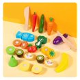 thumbnail image 1 of 17 piezas de juguetes de comida para cortar para la cocina de los niños, juguetes de comida simulada para niños pequeños, accesorios de juguetes de cocina de juego, comida/fruta/verdura falsa,, 1 of 7