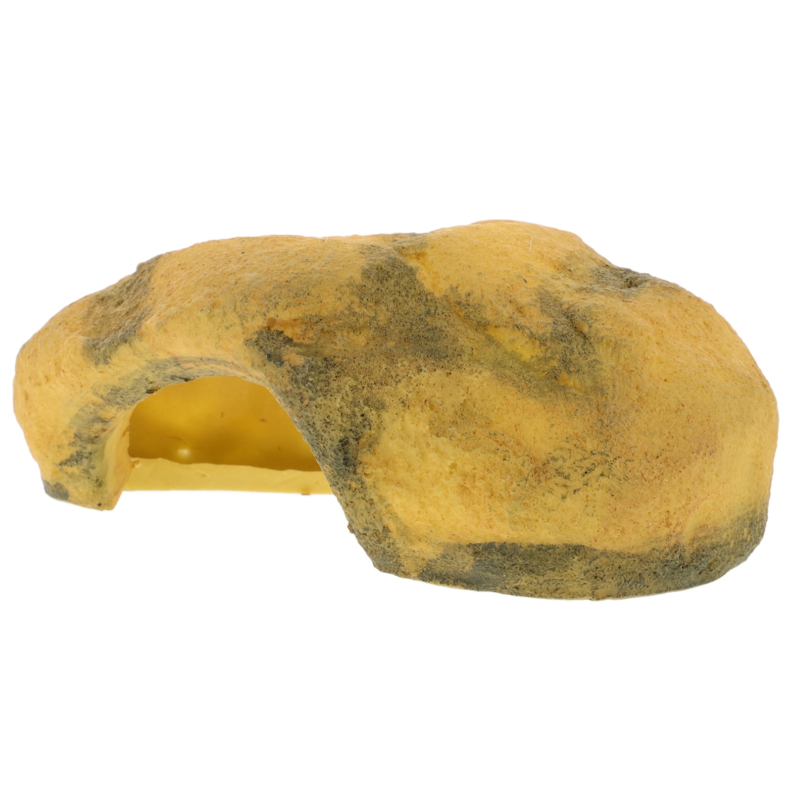 GETAJGHSD Resin Reptile Cave Hideout Aquarium Decor for Bearded Dragon Turtle Habitat Basking Platform