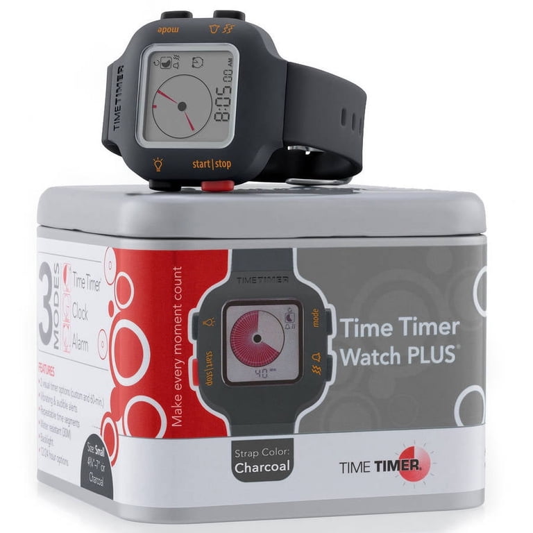 TIME TIMER タイムタイマー ウォッチ プラス チャコール 腕時計 Time Timer Watch Plus Sm Charcoal - Walmart.com
