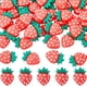 thumbnail image 1 of 50 cabujones de fresa, abalorios de resina de frutas, a granel, con parte trasera plana, decoraciones de fresas, mini cabujones con abalorios de parte trasera plana., 1 of 5