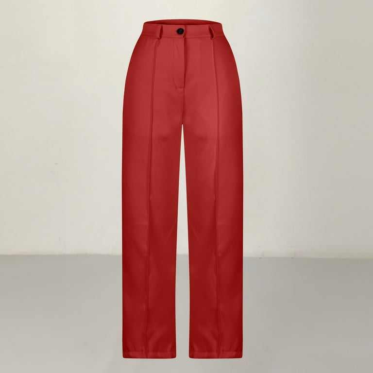 red high waisted dress pants Victoria High Waisted Dress Pants