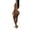 Brown, variant on Aayomet Workout Jumpsuits For Women Women Fashion Yoga Jumpsuits Workout Ribbed Long Sleeve Sport Jumpsuits Backless,Brown S