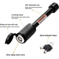 thumbnail image 3 of GFDYREE Heavy Duty Trailer Hitch Receiver Lock Pin, 5/8 Inch Dia, 4 Inch Super Extra Long Black Pin for Class III IV Hitches, for Hitch Bike Rack Tray Ball Tow Rope for Trailer Truck Car Boa, 3 of 7