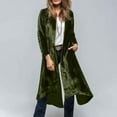thumbnail image 7 of Women Long Velvet Cardigan Trendy Jacket Elegant Back High Slit Open Front Blazer Suit for Dinner Party, 7 of 7