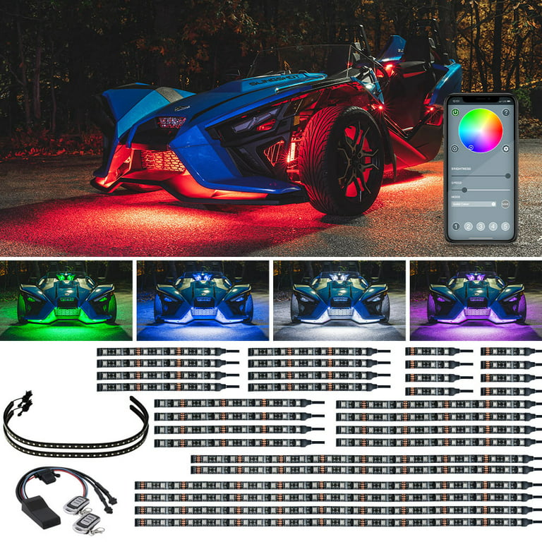 Bluetooth Million Color LED Car Underbody Lighting Kit with Smartphone  Control