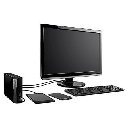 Seagate - Backup Plus Hub 8TB External USB 3.0 Desktop Hard Drive - Black