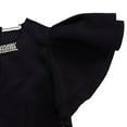 thumbnail image 4 of Women's Plus Size Casual Party Hollowed-Out Dress Leaf Sleeve Rhinestone Dress, 4 of 8