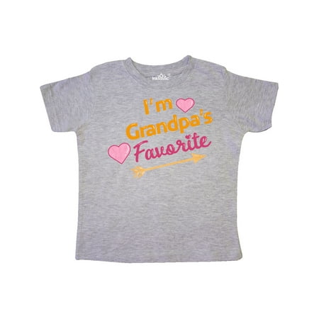 

Inktastic I m Grandpa s Favorite with Arrow and Hearts in Pink Gift Toddler Boy or Toddler Girl T-Shirt