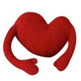 thumbnail image 2 of Almohada de peluche suave con dibujos animados, perfecta y cómoda decoración para sala de estar, dormitorio y oficina. Encantadora almohada asimétrica con forma de corazón rojo, 2 of 8