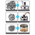 thumbnail image 6 of Automatic Extinguishing Metal Ashtray for Home and Desktop Decorative Compact Cigarette Ashtray with Rotating Cover Souvenir 9.7X12cm (Dark Blue,Dark Blue,White), 6 of 7