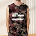 thumbnail image 4 of GIPQJK Muscle Tank Tops for Men American Flag Crew Neck Sleeveless Shirts Independence Day Patriotic Camo Print Muscle Usa Flag Tank Tops,Wine L, 4 of 4