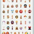 thumbnail image 4 of 35pcs-50pcs Adorable Animal Stickers Funny Clown Stickers Colorful Carnival Stickers for Luggage Laptop Suitcase, 4 of 9