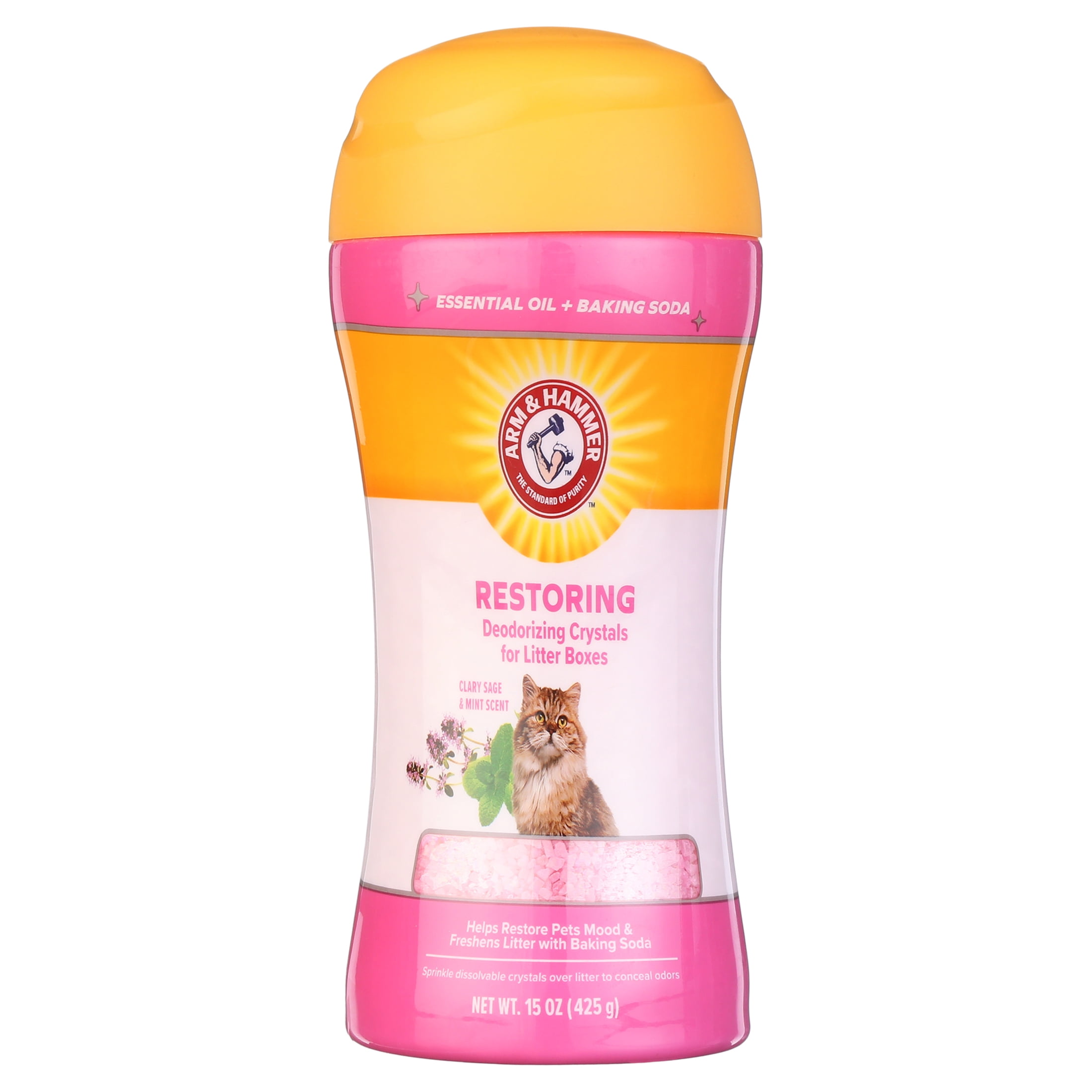 2 pack Arm Hammer Deodorizing Cat Litter Crystals for Litter Boxes Clary Sage Mint Scent 15 oz. Walmart