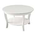 thumbnail image 2 of Convenience Concepts American Heritage Round Coffee Table 30" in White Wood, 2 of 4