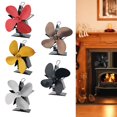 thumbnail image 4 of SPRING Eco Fan Fireplace Fan Home Heating Automatic Operation Budget Friendly Easy Installation Energy Saving Technology Red, 4 of 7
