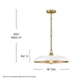 thumbnail image 3 of 48167LCB-CI Hinkley Lighting Sadie - 12W 1 LED Pendant-6.25 Inch Tall and 18 Inch Wide-Lacquered Brass/Chalk White Finish, 3 of 12