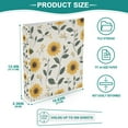 thumbnail image 3 of FORMRS 3 Ring Binder 1.5 inch with Pockets Set of 2 Clip Board 200 Sheets Capacity, Sunflower Pattern, 3 of 8
